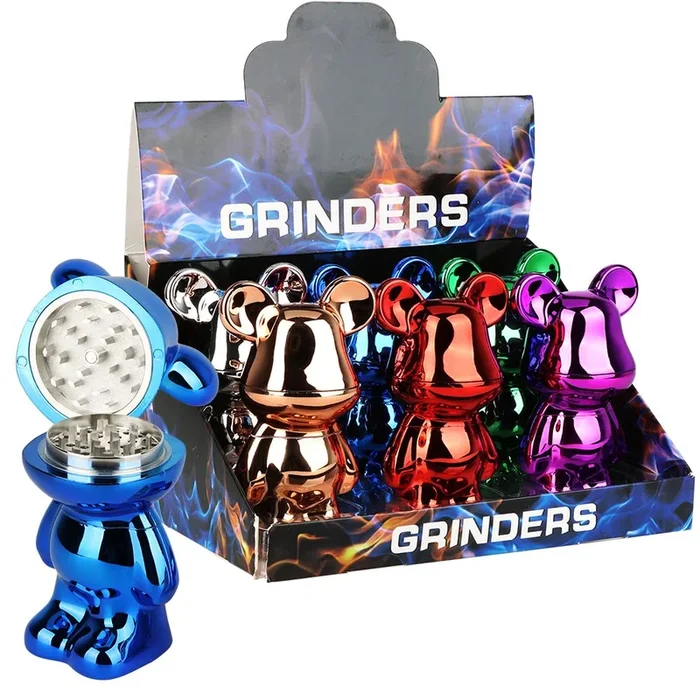 Metallic Mouse Aluminum Grinder – 3pc / 1.75″ / 6ct