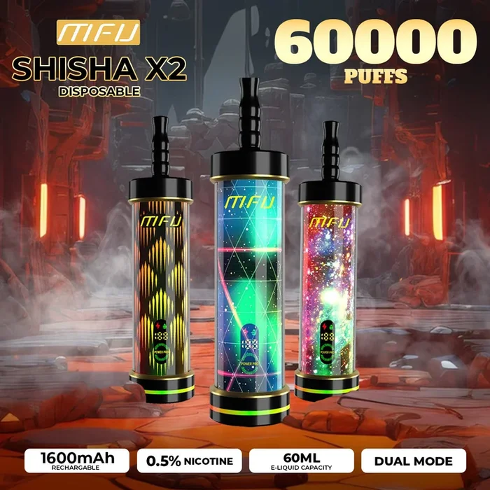 MFU Shisha X2 60K Puff Disposable E-Hookah – 60,000 Puffs