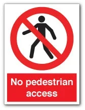 No pedestrian access