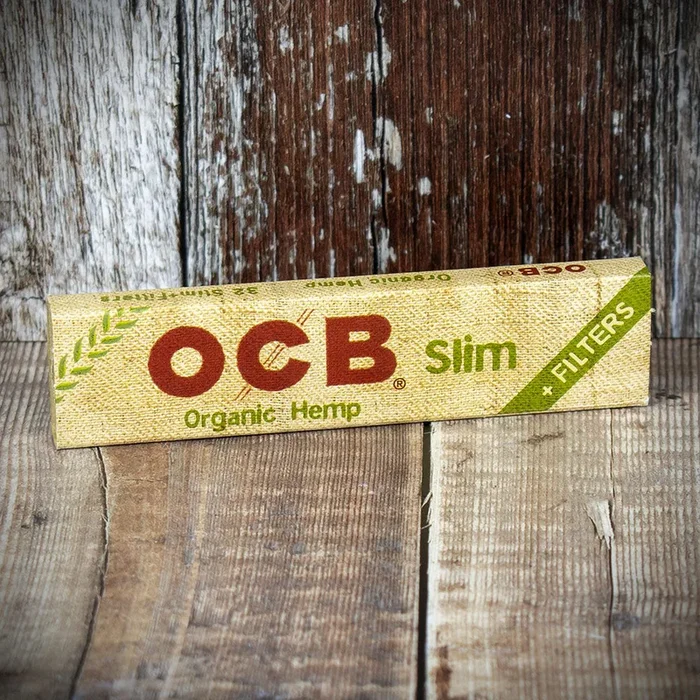 OCB Kingsize Slim Organic Hemp Rolling Papers & Tips – Single Pack