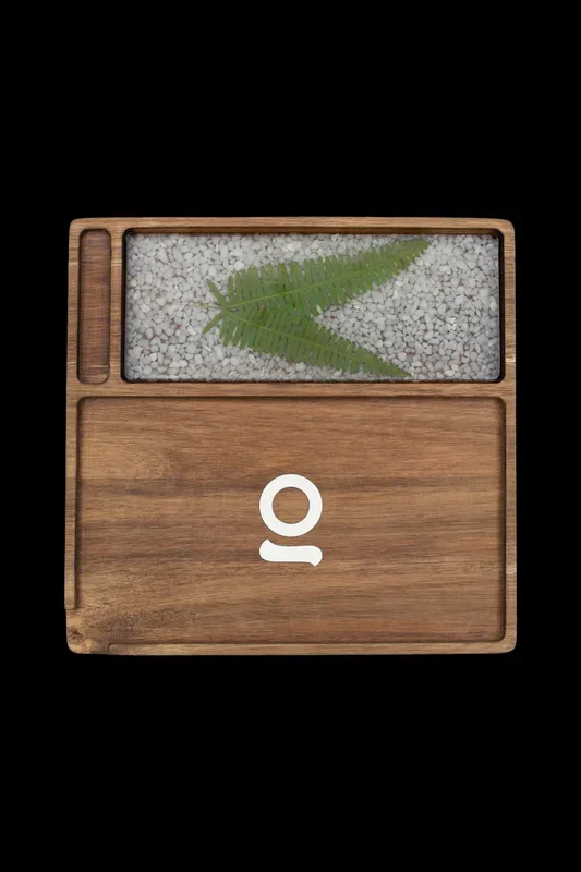 ONGROK Natural Acacia Wood Rolling Tray