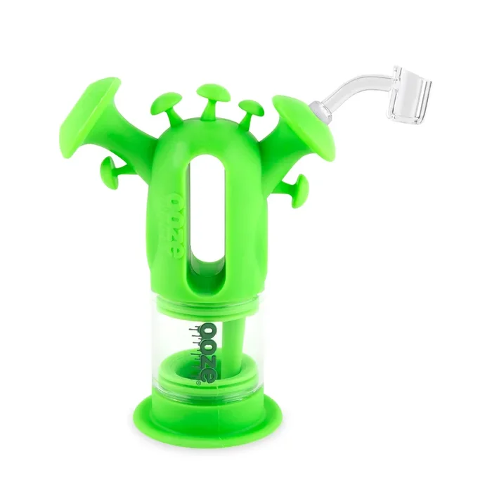 Ooze Trip Pipe Silicone Water Bubbler & Dab Rig – Slime Green