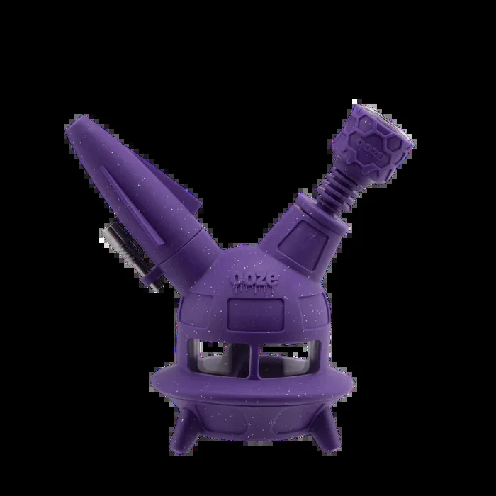 Ooze UFO Silicone Water Pipe & Dab Straw – Shimmer Purple