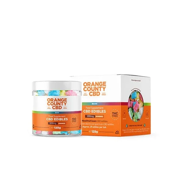Orange County 1200mg CBD Gummy Bears – Small Pack
