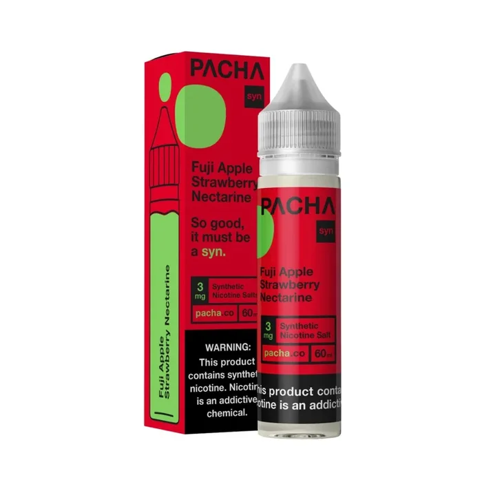 PACHA MAMA E-LIQUID FUJI APPLE STRAWBERRY NECTARINE – 60ML