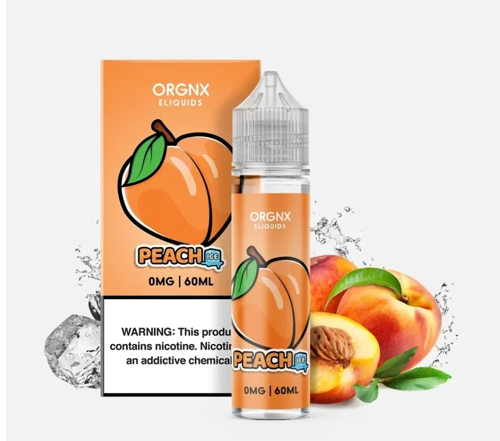 PEACH ICE BY ORGNX ELIQUID 60ML EJUICE