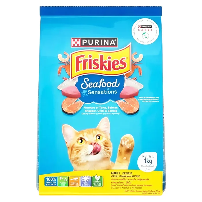 PURINA FRISKIES CAT FOOD ADULT SEAFOOD SENSATION 1 KG