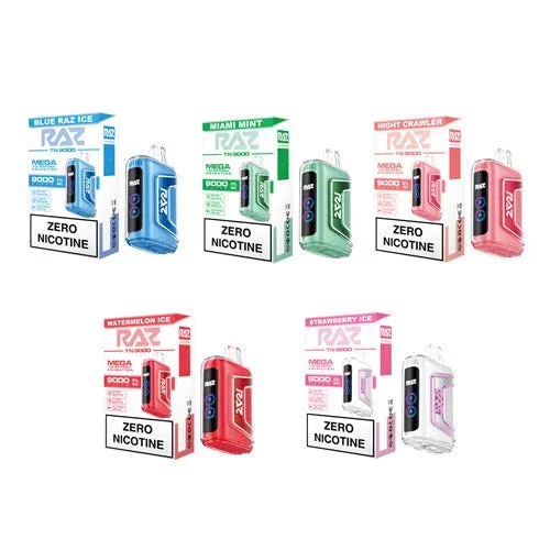 Raz TN9000 ZERO 0% Disposable Vape Device – 3PK