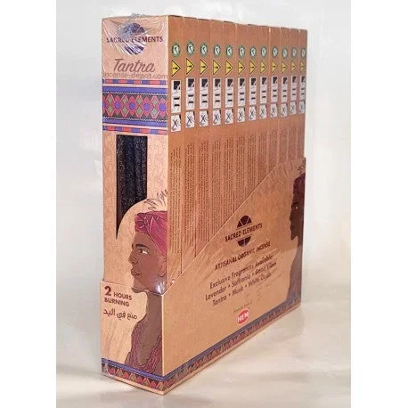 Sacred Elements Organic – Tantra Premium Masala Hand‑Rolled Incense Sticks (15g, 2 hr burn, 8–10 sticks)