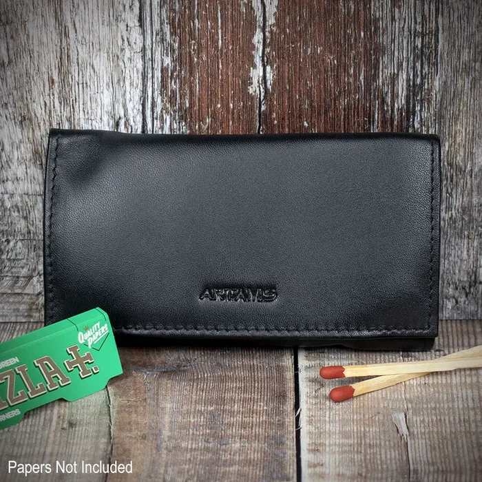 Sarome Leather Handrolling Pouch – Black PO25