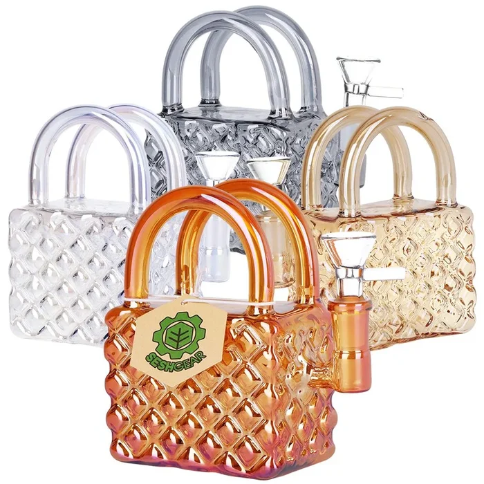 SeshGear Luxury Hand Bag Glass Water Pipe – 5.25″ / 14mm F / Colors Vary