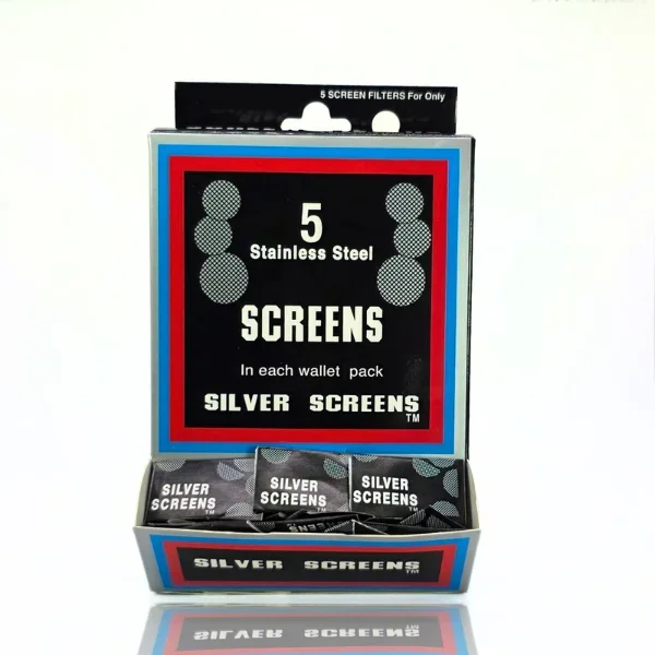 Silver Screens_ Stainless Steel_Tobacco Pipe Filters_5 Pack
