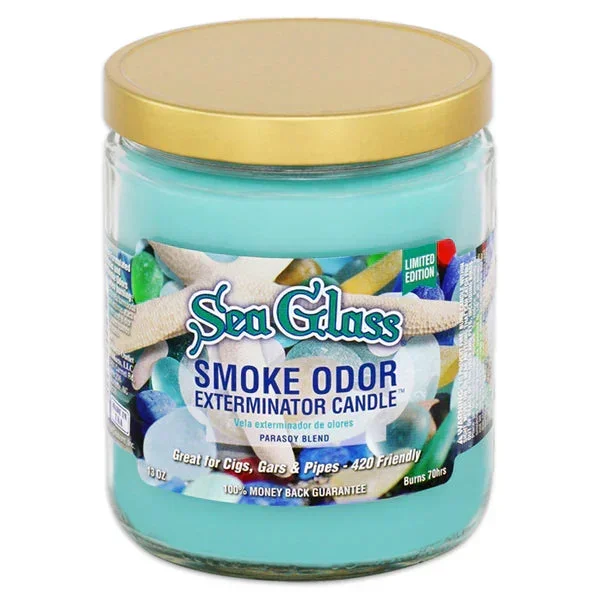 Smoke Odor – 13oz Sea Glass Candle