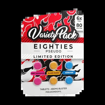 Straight Heat Pseudo Eighties Tabs Variety Pack 80mg 6ct (SINGLE)