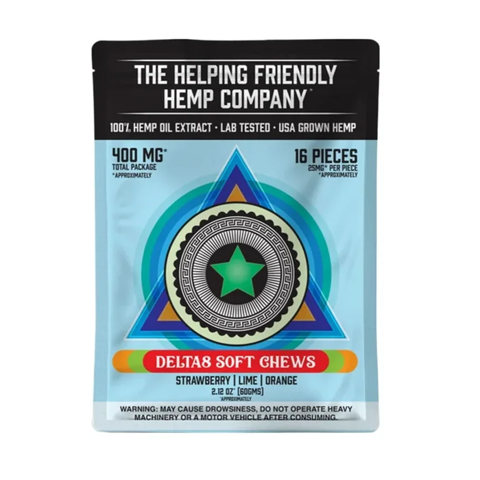 The Helping Friendly Delta 8 Soft Chews – 400mg