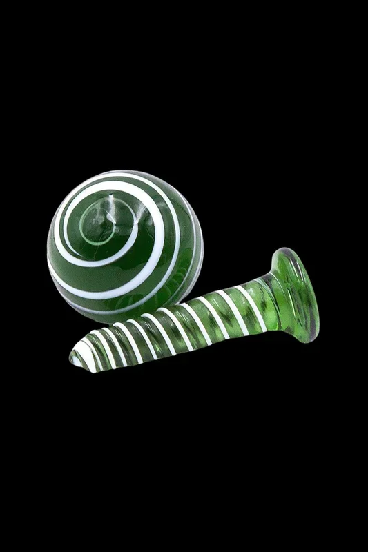 The Stash Shack Glass Terp Screw and Marble Slurper Cap Set