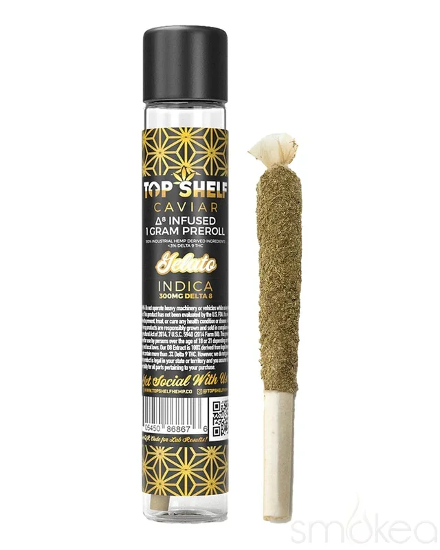 Top Shelf Hemp Delta 8 Caviar Pre-Roll – Gelato