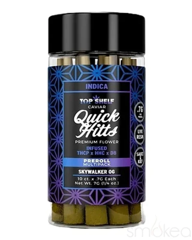 Top Shelf Hemp THCP Quick Hitts Caviar Pre-Rolls – Skywalker OG
