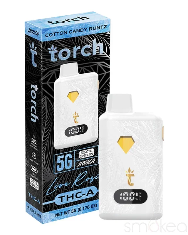 Torch 5g THCA Live Rosin Disposable Vape – Cotton Candy Runtz