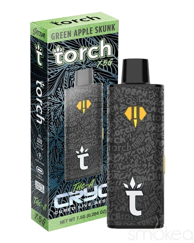 Torch 7.5g Cryo THCA Cured Live Resin Vape – Green Apple Skunk