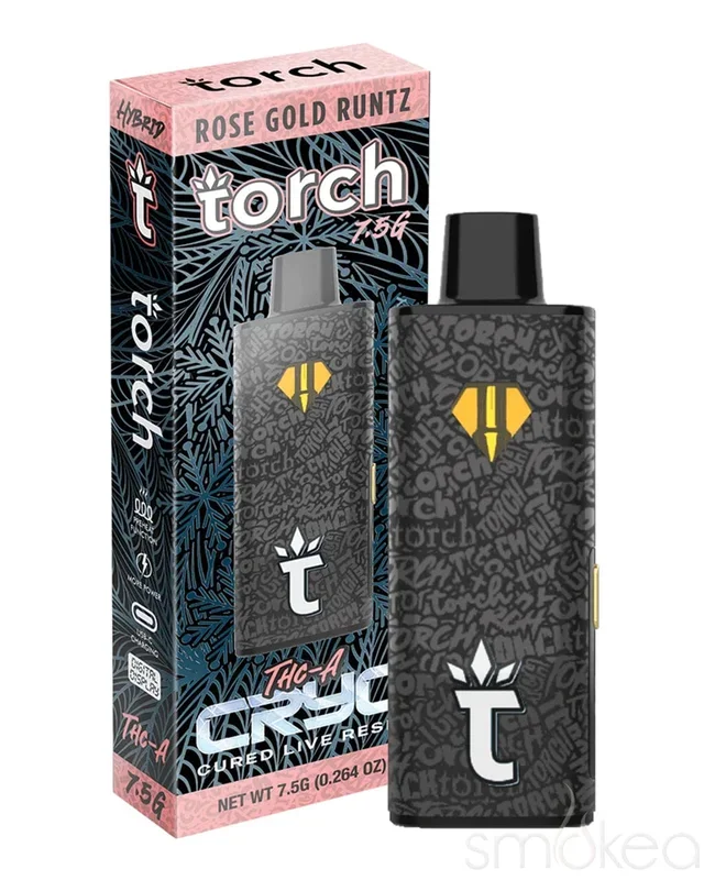 Torch 7.5g Cryo THCA Cured Live Resin Vape – Rose Gold Runtz