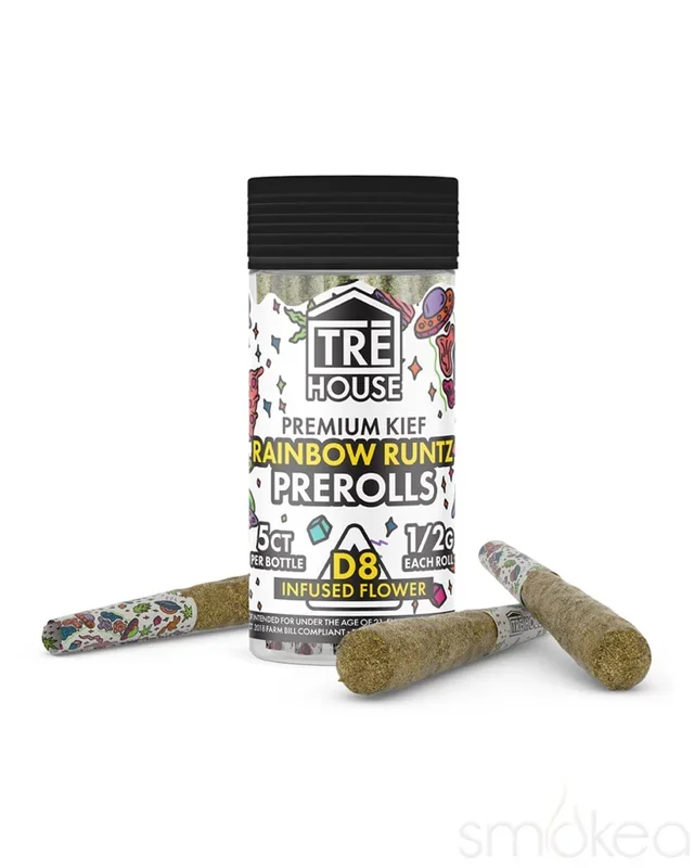 TRĒ House Delta 8 Pre-Rolls – Rainbow Runtz (5-Pack)