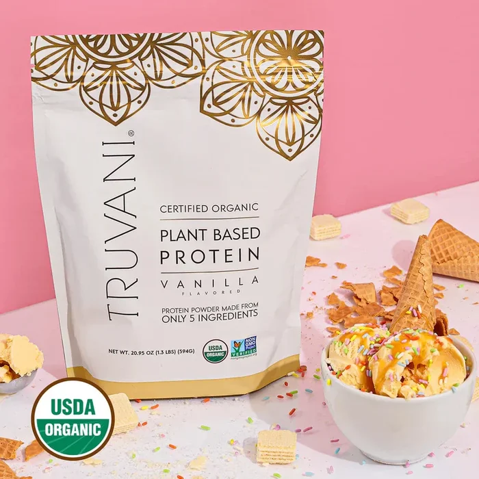 Truvani Vanilla Plant Protein Powder – 20 Servings