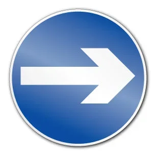 Turn right symbol (Self Adhesive)