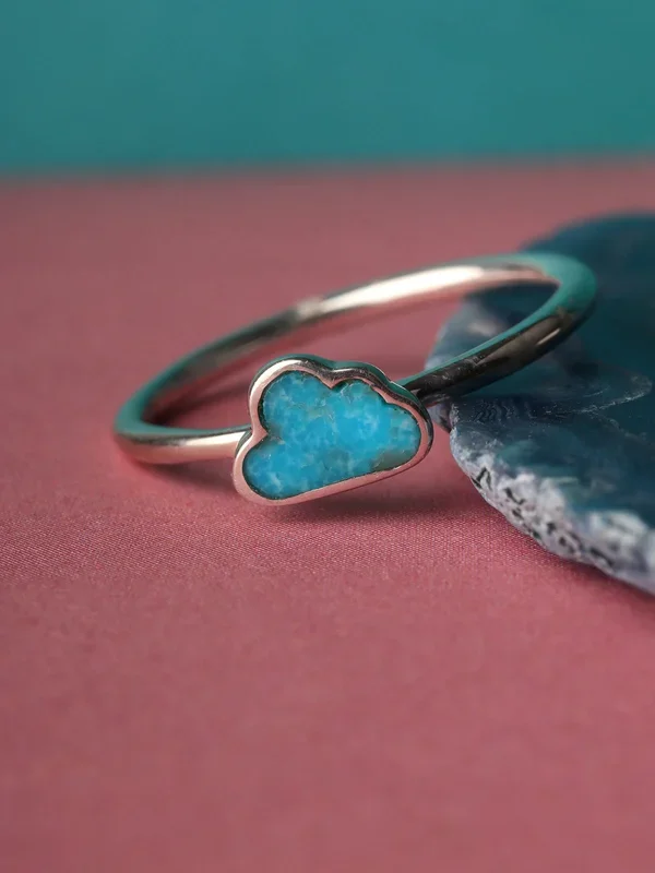 Turquoise Cloud Sterling Silver Ring