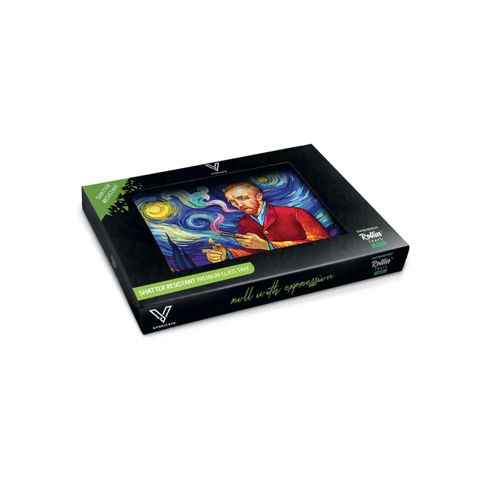 V Syndicate Smoky Night Glass Rolling Tray