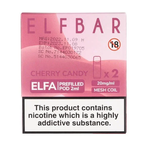 Vainas precargadas ELFA – Cherry Candy