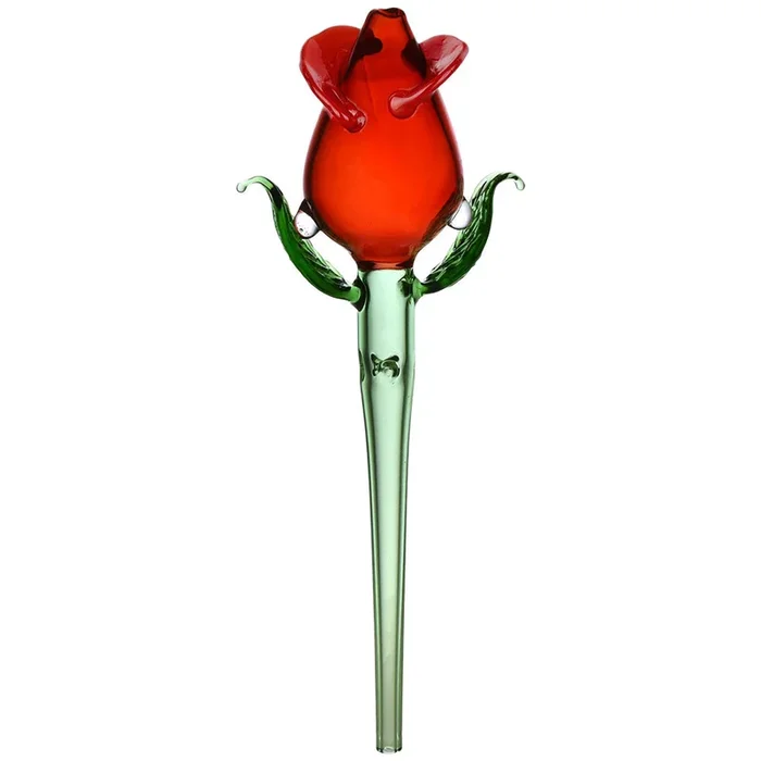 Valentine Rose Glass Dab Straw – 6″
