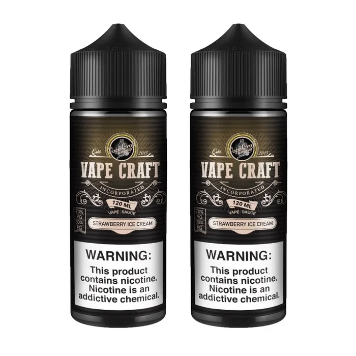 Vape Craft Strawberry Ice Cream 2 Bottle Bundle
