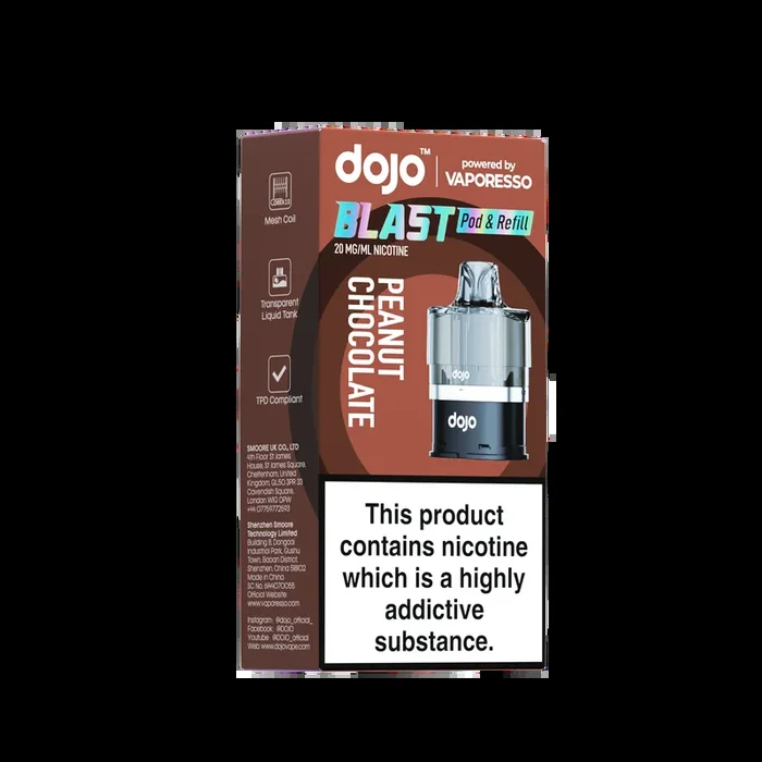 Vaporesso DOJO Blast 6000 Refillable Pod 12ml – Peanut Chocolate