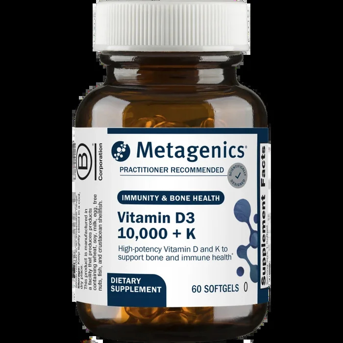 Vitamin D3 10,000 + K – 60 Softgels