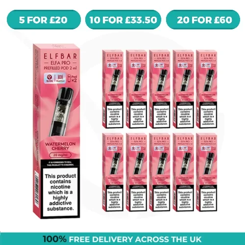 Watermelon Cherry Elfa Pro Prefilled Pods by Elf Bar