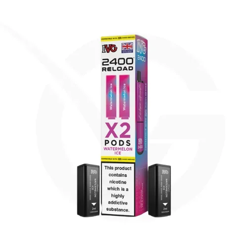 Watermelon Ice 2-in-1 Prefilled Pods By IVG 2400 Reload