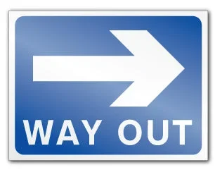 WAY OUT (right) (Rigid PVC)