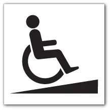 Wheelchair ramp symbol