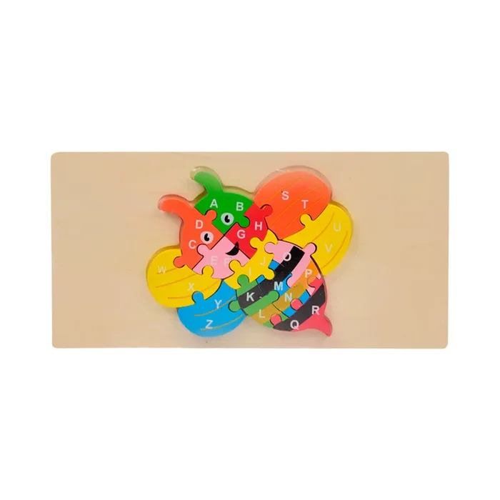 WOODEN PUZZLE BOARD ABC HONEY BEE Z.B