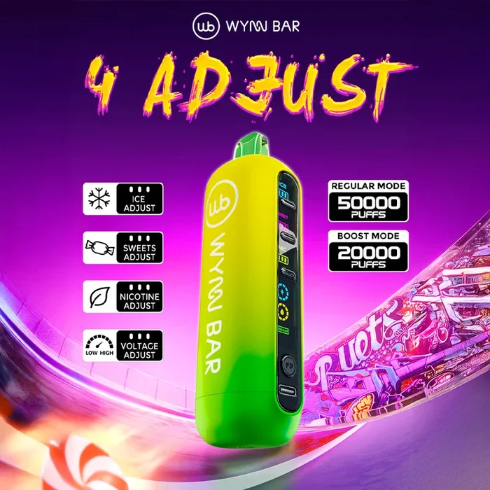 Wynn Bar “4 ADJUST” 50K Disposable Device – 50000 Puffs