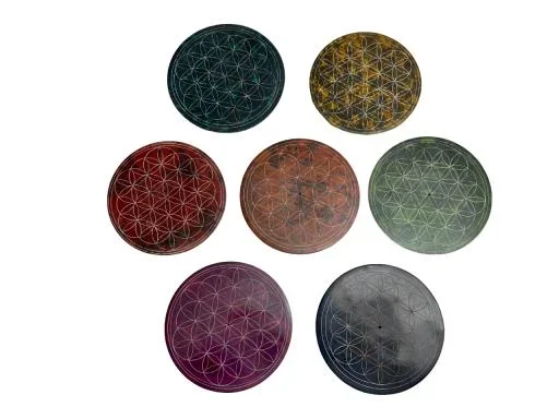 ZenN – Flower Of Life In Seven Chakra Colours Ash Catcher Ash Catcher