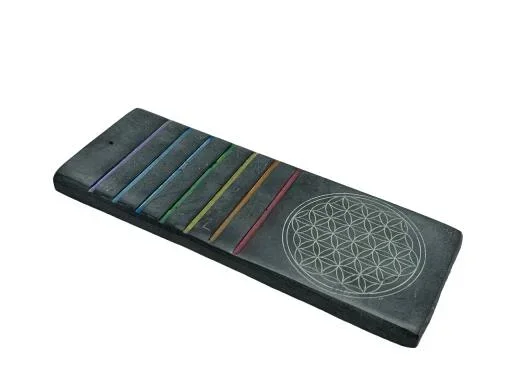 ZenN – Seven Chakras Colours w/ Engraved Flower Of Life Ash Catcher