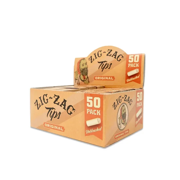 Zig Zag Original Rolling Tips 50-Sheet Booklet – 50-Booklet Display