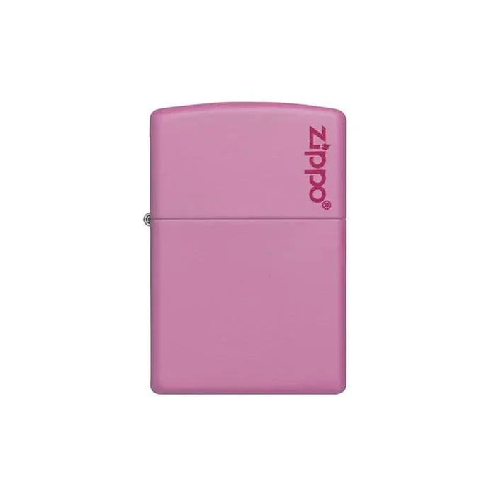 Zippo Lighter – Pink Matte Zippo logo