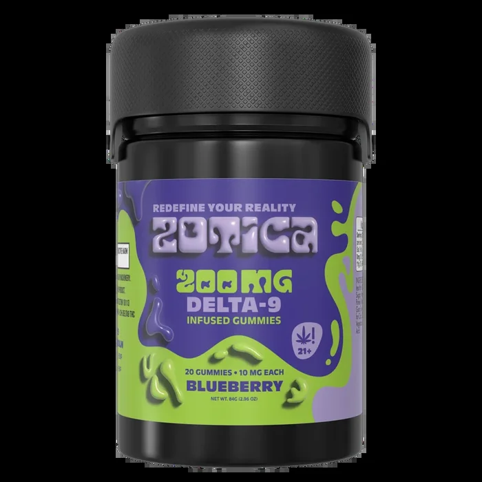 Zotica Delta 9 Blueberry Gummies – 200mg