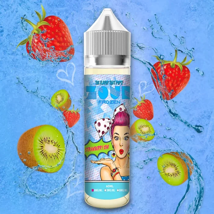 Zour FROZEN Strawberry Kiwi Max VG E-Liquid 50ml Short fill